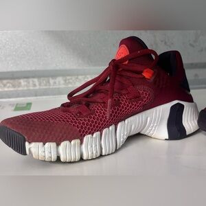 Nike Maroon Mesh Athletic Sneaker with White Sole
